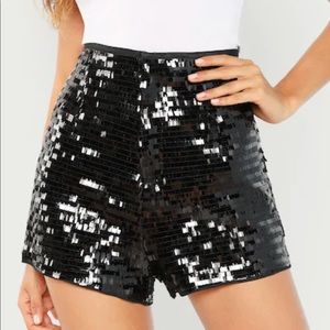 NWOT Sequin black shorts